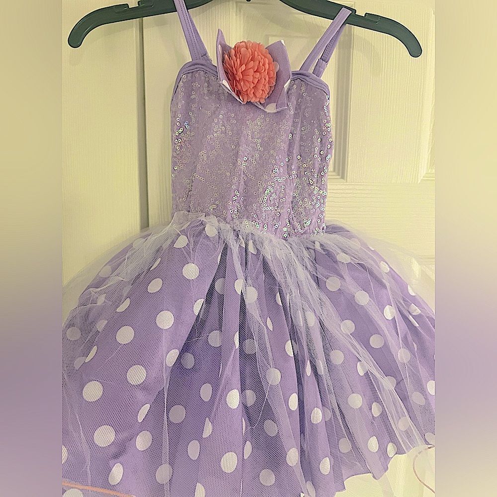 Curtain Call Dance Costume In Delicate Dancer - Purple & White